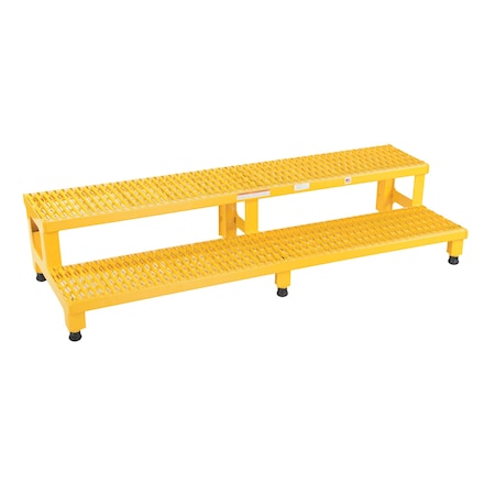 Vestil Adjustable Serrated Step Mate Stand, 15.25 Overall Height, Steel, Yellow ASP-60